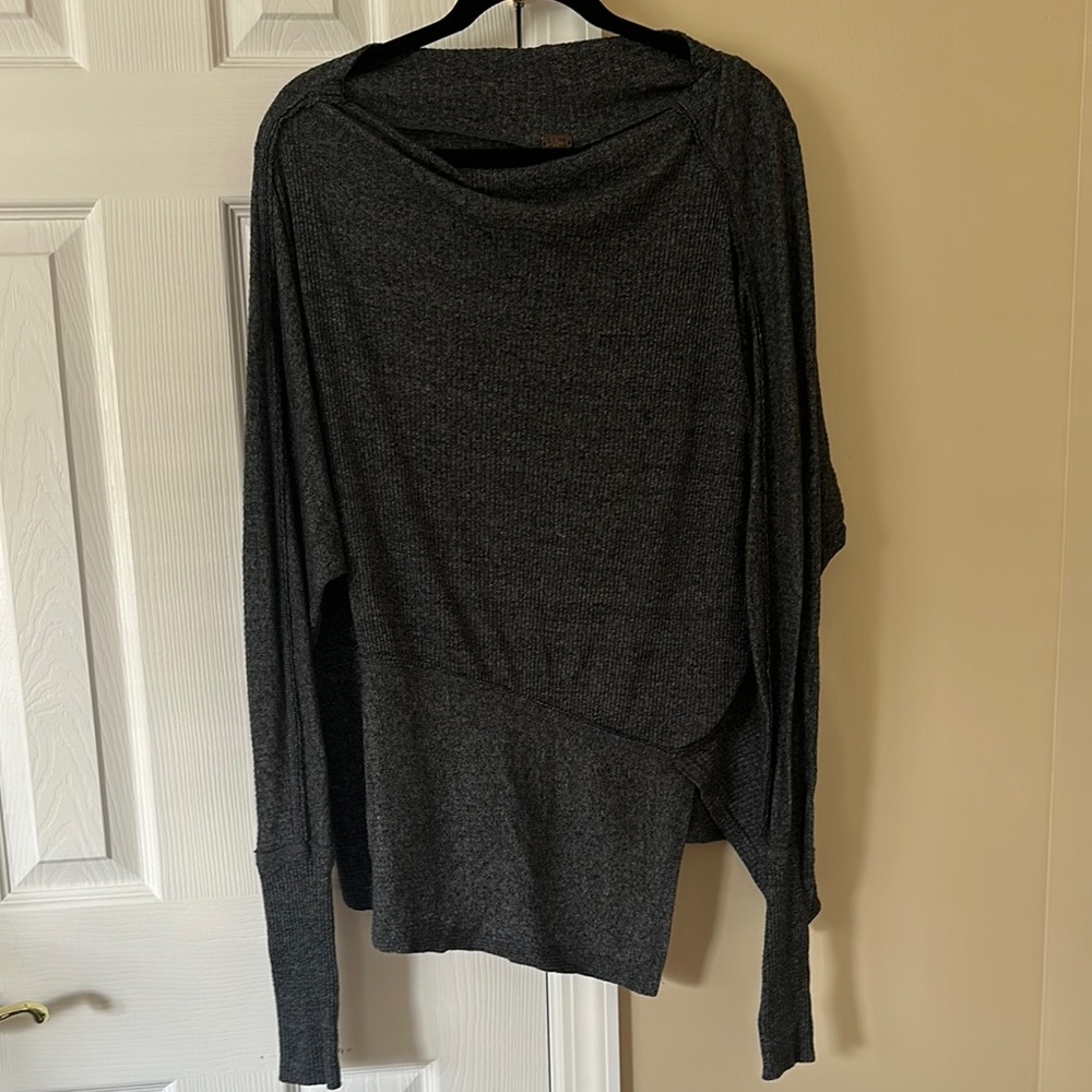 We The Free Charcoal Knit Top